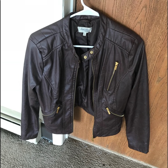 Charlotte Russe Jackets & Blazers - Brown Leather Jacket
